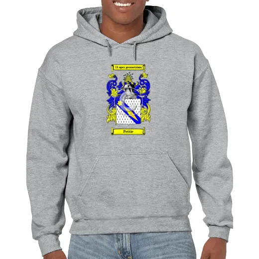 Pettie Grey Unisex Coat of Arms Hooded Sweatshirt