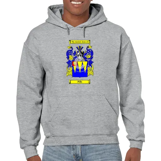 Pills Grey Unisex Coat of Arms Hooded Sweatshirt