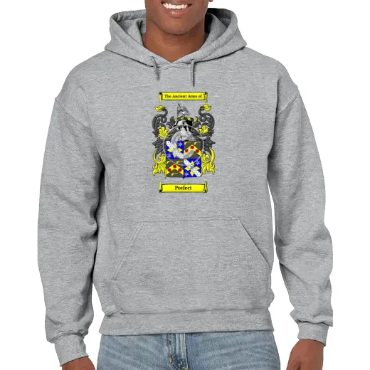 Prefect Grey Unisex Coat of Arms Hooded Sweatshirt