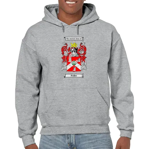 Pridee Grey Unisex Coat of Arms Hooded Sweatshirt
