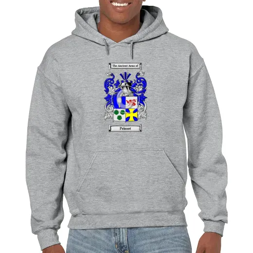 Primot Grey Unisex Coat of Arms Hooded Sweatshirt