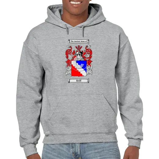 Reiff Grey Unisex Coat of Arms Hooded Sweatshirt