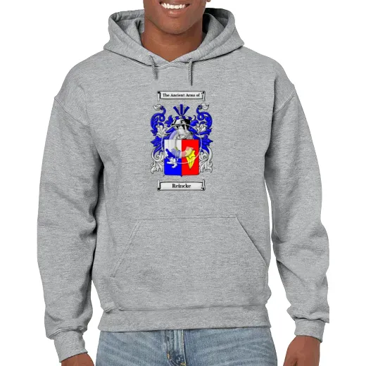 Reincke Grey Unisex Coat of Arms Hooded Sweatshirt