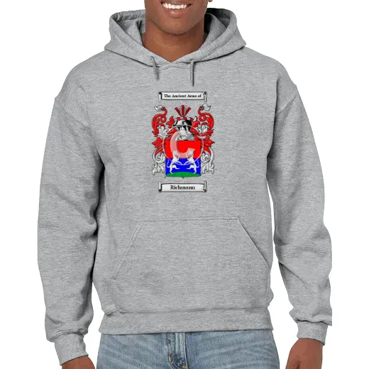 Richmann Grey Unisex Coat of Arms Hooded Sweatshirt