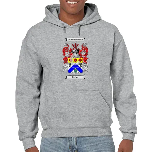 Rigley Grey Unisex Coat of Arms Hooded Sweatshirt