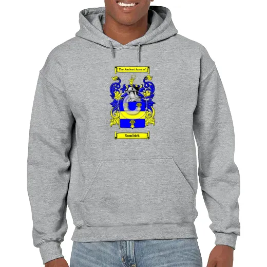 Sambick Grey Unisex Coat of Arms Hooded Sweatshirt
