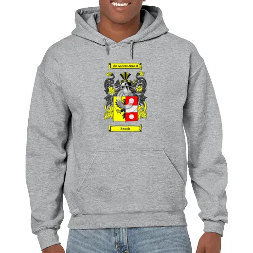 Samir Grey Unisex Coat of Arms Hooded Sweatshirt
