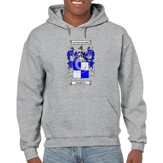 Sandover Grey Unisex Coat of Arms Hooded Sweatshirt