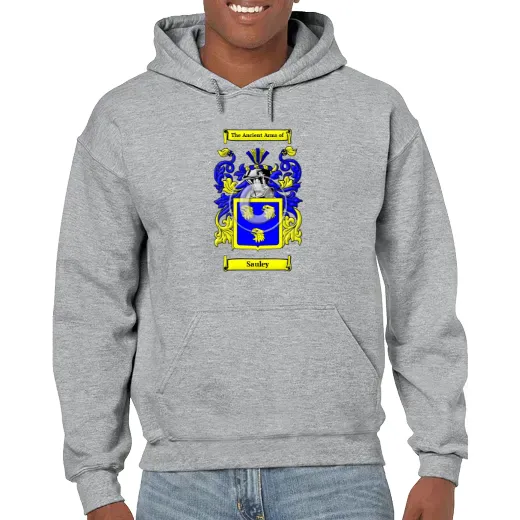 Sauley Grey Unisex Coat of Arms Hooded Sweatshirt