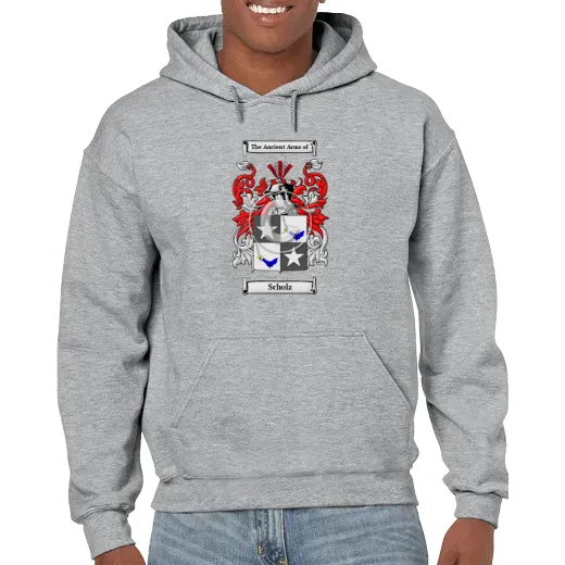 Scholz Grey Unisex Coat of Arms Hooded Sweatshirt