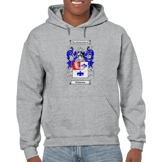 Schueren Grey Unisex Coat of Arms Hooded Sweatshirt