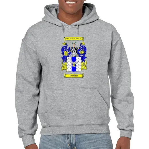 Scorfield Grey Unisex Coat of Arms Hooded Sweatshirt
