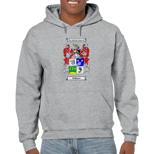 Selhorst Grey Unisex Coat of Arms Hooded Sweatshirt