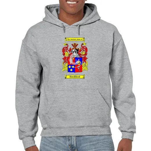 Shankland Grey Unisex Coat of Arms Hooded Sweatshirt