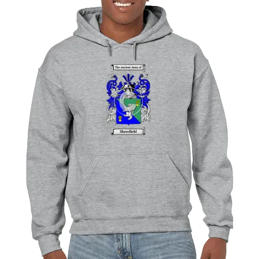 Sherefield Grey Unisex Coat of Arms Hooded Sweatshirt