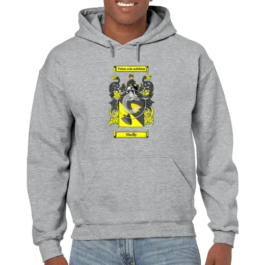 Sholly Grey Unisex Coat of Arms Hooded Sweatshirt