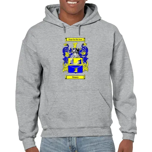 Sisney Grey Unisex Coat of Arms Hooded Sweatshirt