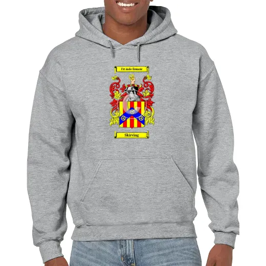 Skirving Grey Unisex Coat of Arms Hooded Sweatshirt