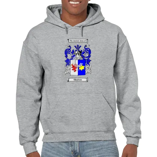 Sluyters Grey Unisex Coat of Arms Hooded Sweatshirt
