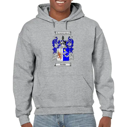 Soroka Grey Unisex Coat of Arms Hooded Sweatshirt