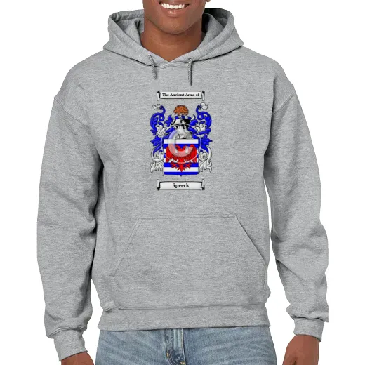 Speeck Grey Unisex Coat of Arms Hooded Sweatshirt