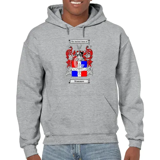 Stammer Grey Unisex Coat of Arms Hooded Sweatshirt
