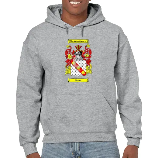 Stean Grey Unisex Coat of Arms Hooded Sweatshirt