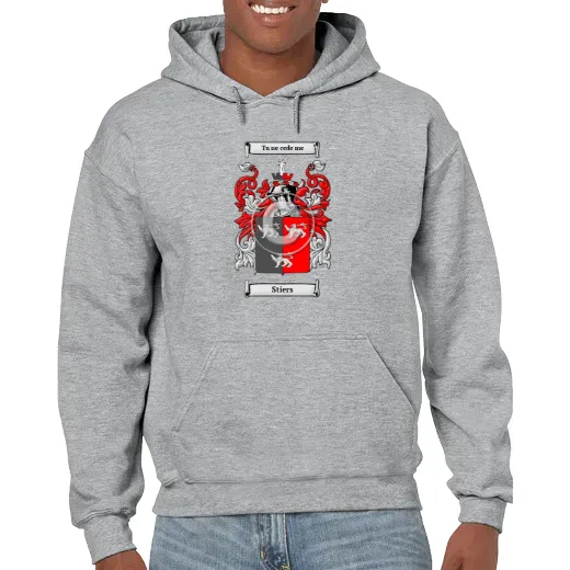 Stiers Grey Unisex Coat of Arms Hooded Sweatshirt