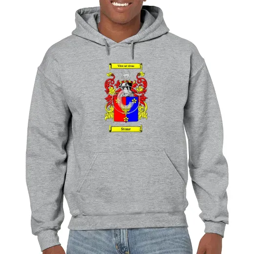 Stone Grey Unisex Coat of Arms Hooded Sweatshirt