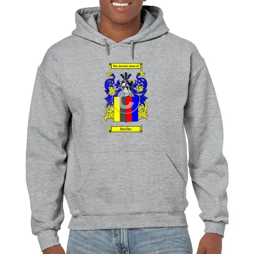 Stutler Grey Unisex Coat of Arms Hooded Sweatshirt