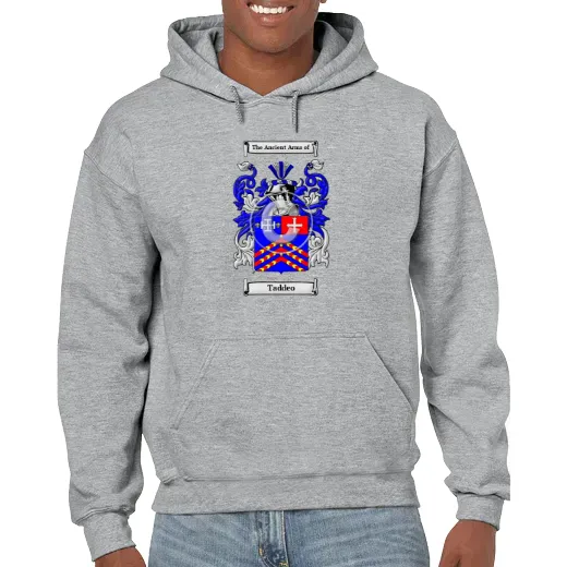 Taddeo Grey Unisex Coat of Arms Hooded Sweatshirt