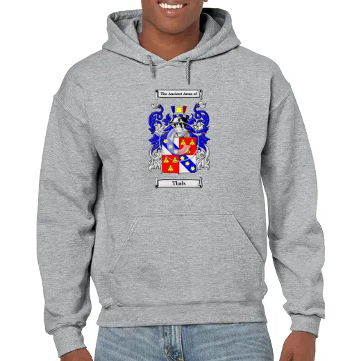 Thals Grey Unisex Coat of Arms Hooded Sweatshirt