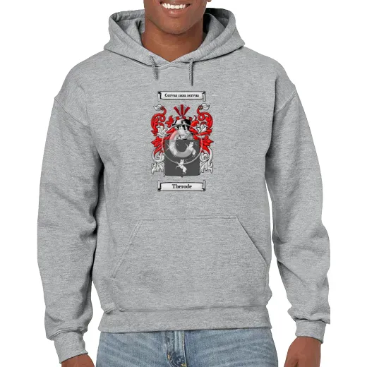 Therode Grey Unisex Coat of Arms Hooded Sweatshirt