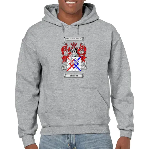 Thexton Grey Unisex Coat of Arms Hooded Sweatshirt