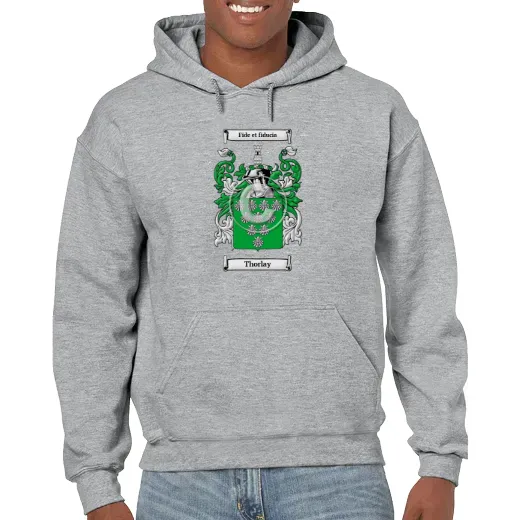 Thorlay Grey Unisex Coat of Arms Hooded Sweatshirt