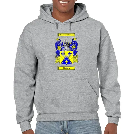 Timken Grey Unisex Coat of Arms Hooded Sweatshirt