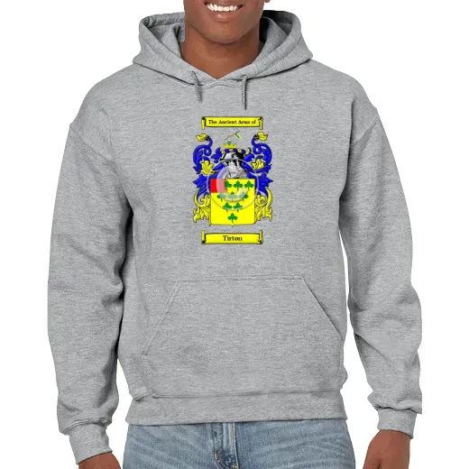 Tirton Grey Unisex Coat of Arms Hooded Sweatshirt