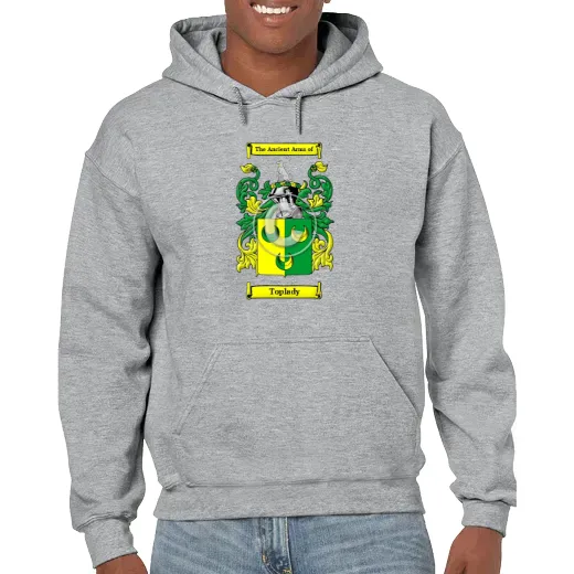 Toplady Grey Unisex Coat of Arms Hooded Sweatshirt