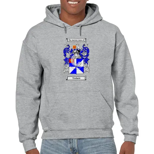 Trickett Grey Unisex Coat of Arms Hooded Sweatshirt