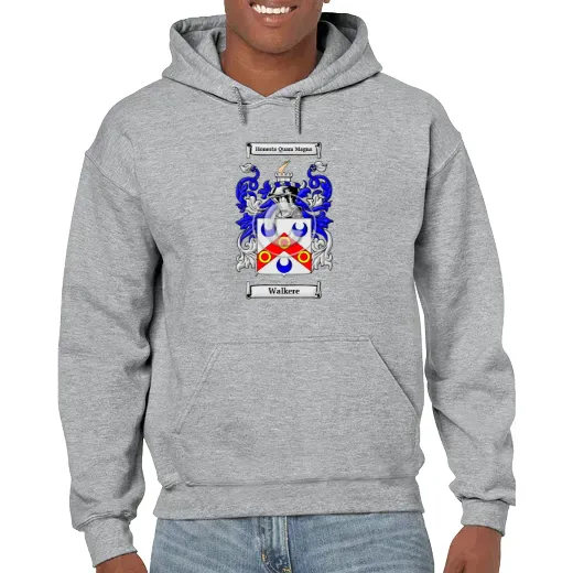 Walkere Grey Unisex Coat of Arms Hooded Sweatshirt
