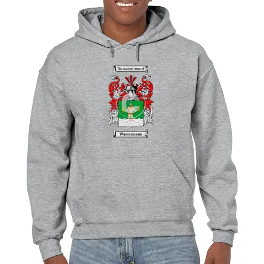 Wassermann Grey Unisex Coat of Arms Hooded Sweatshirt