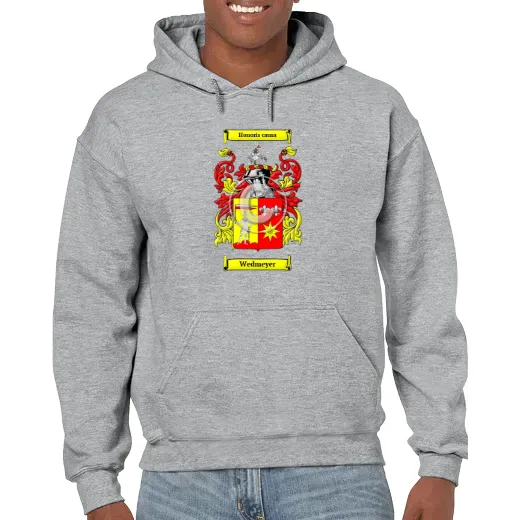 Wedmeyer Grey Unisex Coat of Arms Hooded Sweatshirt