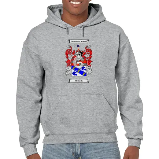 Wessel Grey Unisex Coat of Arms Hooded Sweatshirt