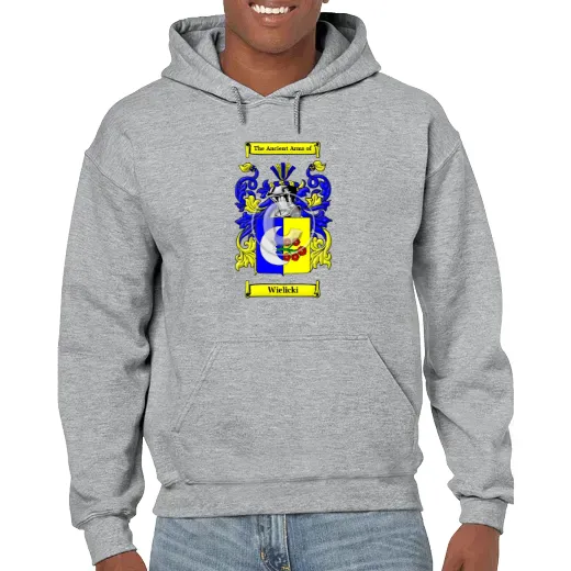 Wielicki Grey Unisex Coat of Arms Hooded Sweatshirt