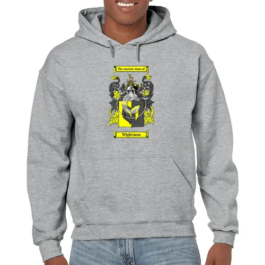 Wightman Grey Unisex Coat of Arms Hooded Sweatshirt