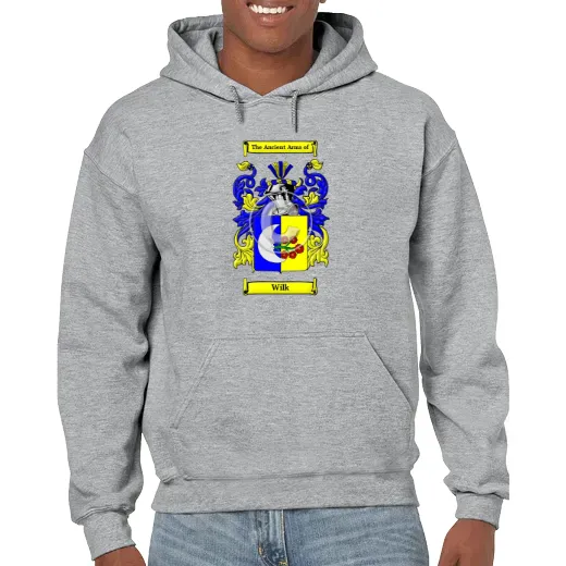 Wilk Grey Unisex Coat of Arms Hooded Sweatshirt