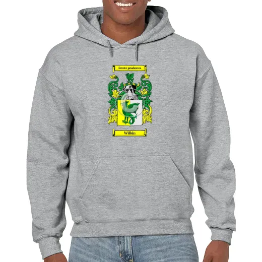 Wilkin Grey Unisex Coat of Arms Hooded Sweatshirt