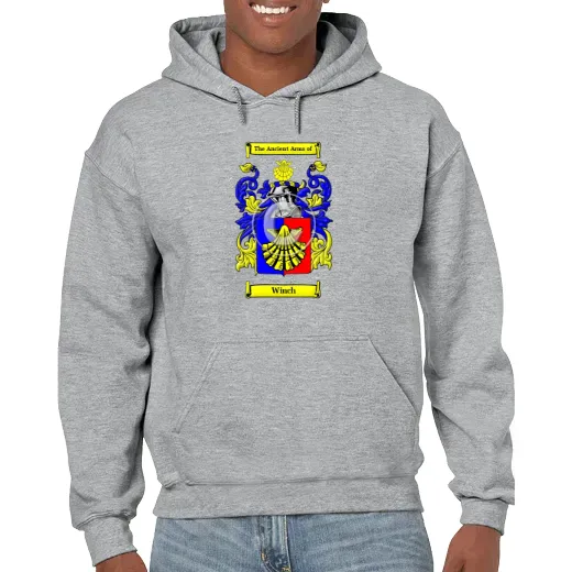 Winch Grey Unisex Coat of Arms Hooded Sweatshirt