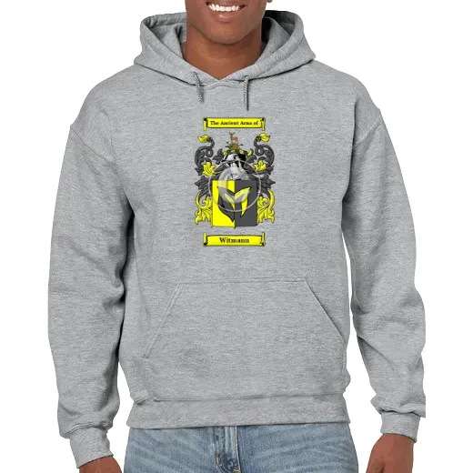 Witmann Grey Unisex Coat of Arms Hooded Sweatshirt