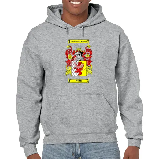 Wittie Grey Unisex Coat of Arms Hooded Sweatshirt
